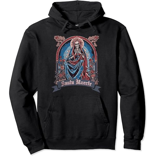 Amazon.com: Santa Muerte Saint Death Pullover Hoodie : Clothing